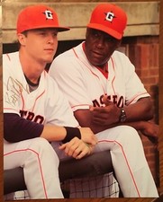 Brett Phillips SIGNED 8x10 ASTROS Color Photo w./C. Cedeno - Tampa Bay Rays