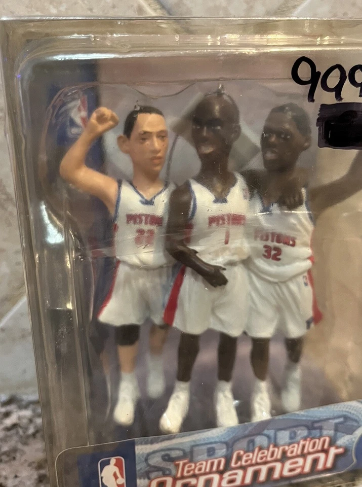 NIB - Enfeite de Comemoração da Equipe da NBA Detroit Pistons Billups | Príncipe | Hamilton - Imagem 2 de 4