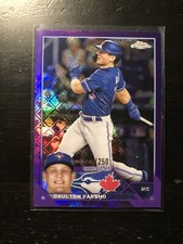 2023 Topps Chrome DAULTON VARSHO Purple Logofractor /250 Card #33 Blue Jays PWE
