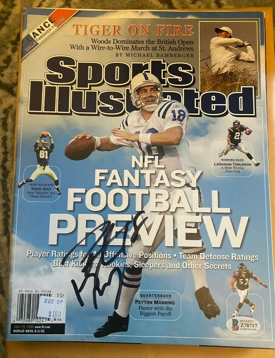 Peyton Manning signed autographed Sports Illustrated Magazine No Label COA  | eBay