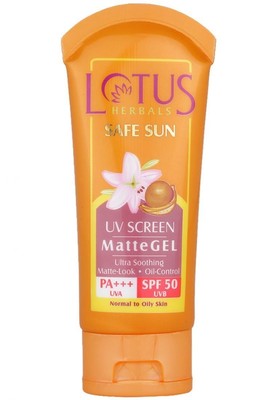 Lotus Herbals Safe Sun Uv Screen Matte Gel Spf 50 100g Pack Of 2