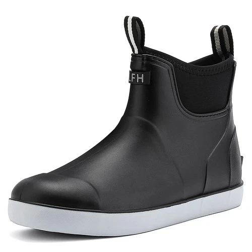 Men's Deck Boots, Waterproof Ankle Rain Boots , Outdoor Rubber Fishing Boots