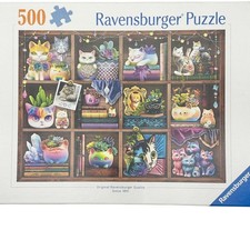 Ravensburger 500 Piece Puzzle Cubby Cats and Succulents Brigid Ashwood Design