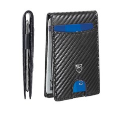 Money Clip Wallet for Men RFID Blocking Minimalist Slim Bifold Front Pocket W...