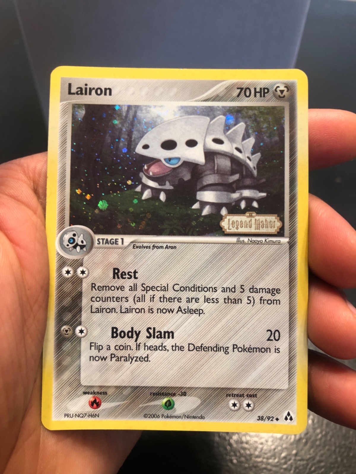 Lairon 38/92 EX Legend Maker Reverse Holo Stamped 2006 Pokémon NM / MINT