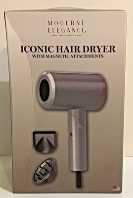 Modern Elegance Professional Fold Hair Dryer with Magnetic Attachments NIB