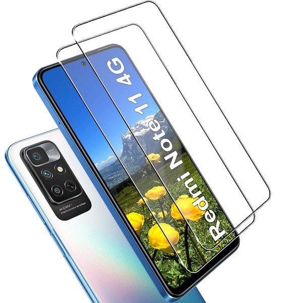 FüR Redmi Note 11 4G Echt Glas Display Schutz Panzerfolie 9H Schutzglas - 2X-image