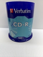 NEW Sealed Verbatim 52x CD-R 700MB Capacity 100 Pack Free Shipping