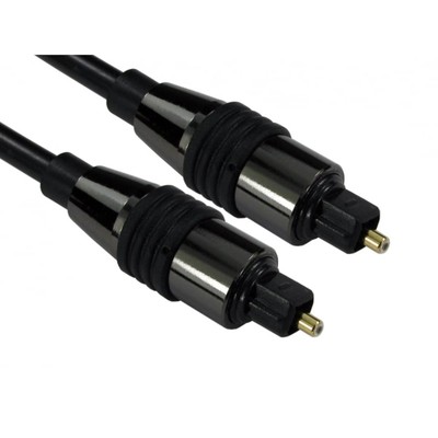 Toslink Digitales Glasfaser-Audiokabel, schwarz - 1 Meter