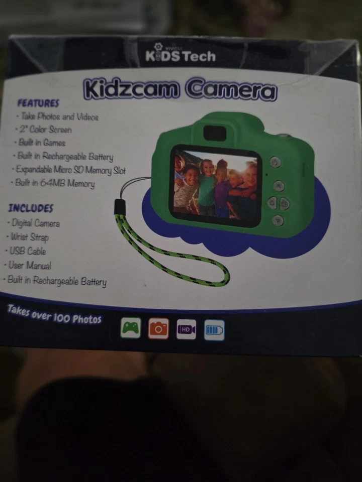 Vivitar 44379A-DINO Kidzcam 8MP Camera for Kids, Dinosaur Cam with 1080p Video - Image 3 of 4