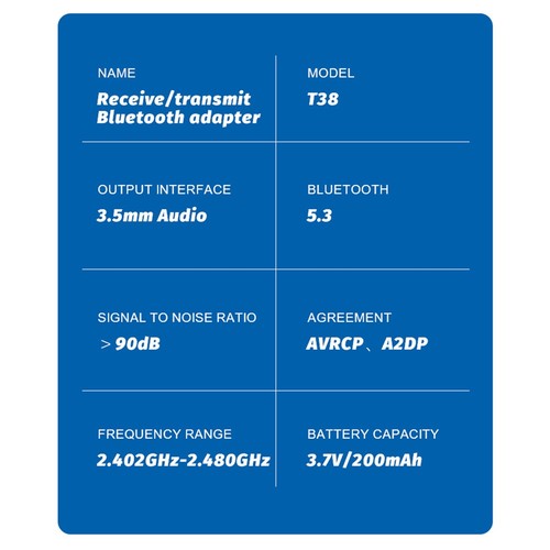 Nouveau Récepteur Émetteur Ordinateur Bluetooth 2 en 1 5.3 Adaptateur Bluetooth Aux-6556 - Photo 10/10
