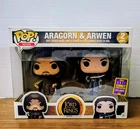 Funko Pop Movies Lord of the Rings LOTR Aragorn & Arwen SDCC 2 Pack Vinyl Figure