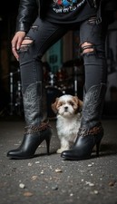 Women Copper Color Boot Chain Metal Bracelet Biker Skeleton Skull SET Shoe Charm