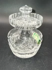 Vintage Waterford Lismore Crystal Condiment Jar With Lid But No Spoon 4" Tall