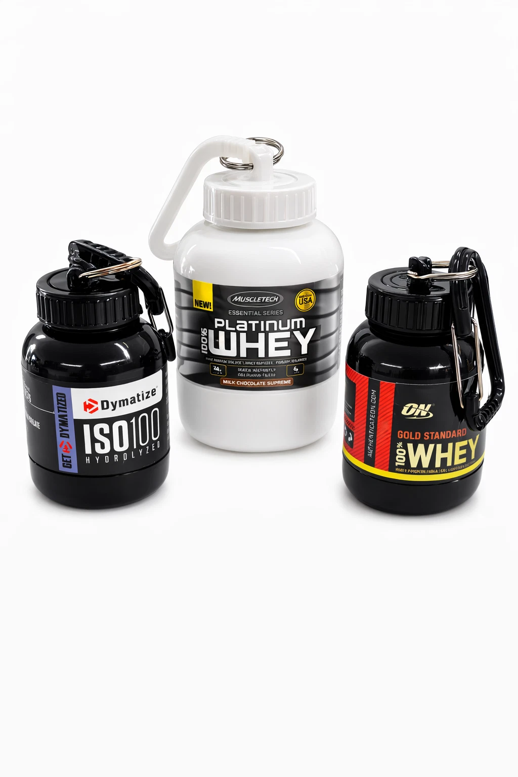 Protein Shaker Bottle Bundle 300ML + 2x100ML Gym Fitness Water Bottle Keychain
Opens in a new window