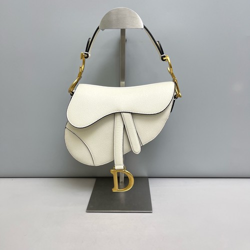 Dior Saddle Small Off-White Grained Calfskin Top Handle & Shoulder Bag Duty Paid