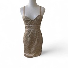 Pretty little thing new gold dress