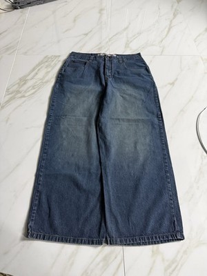 Anchor Blue Men's Baggy Wide-Leg Blue Denim Jeans Size 36 Regular