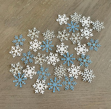 Glitter Blue/Silver/White Snowflake Confetti Christmas Decor Table Scatter