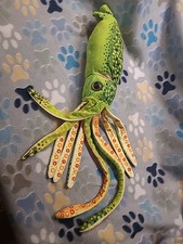 Wild Republic Green Orange Long Colossal Squid Plush Stuffed Animal Realistic