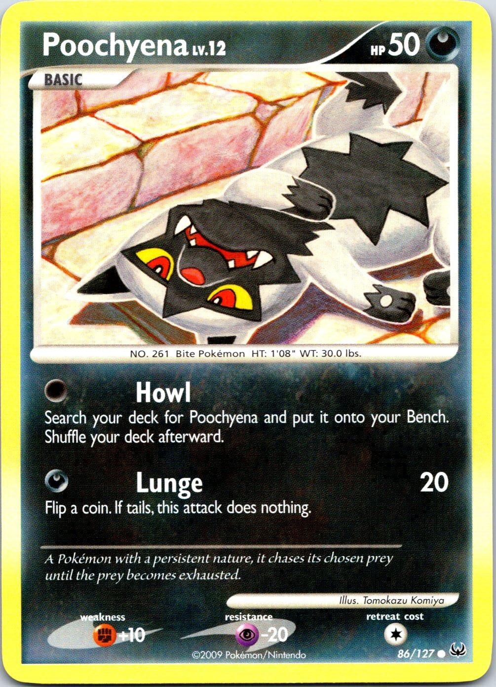 Poochyena 86/127 Common Platinum Pokemon Near Mint