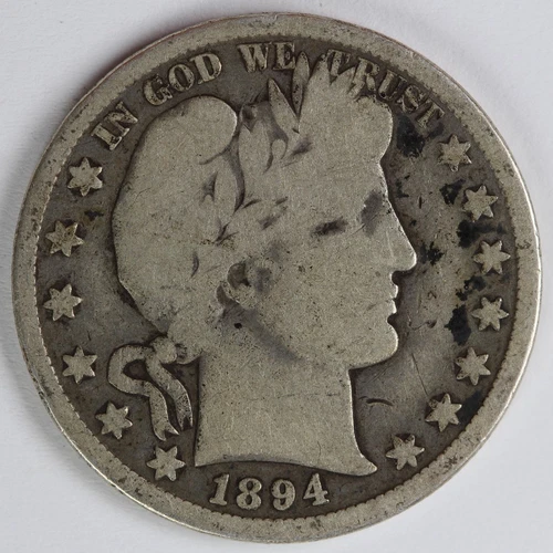 VG 1894 O Barber Half Dollar