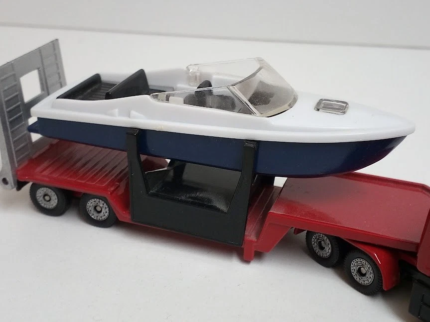 ⛔Scania Tieflader mit Motorboot °TOP° SIKU 1610 #056 (1077[1]) - Bild 4 von 4