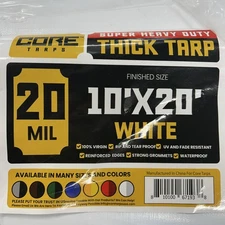 10'x20'  Extreme Heavy Duty Tarp 20 Mil Waterproof Tarpaulin Cover Resistant