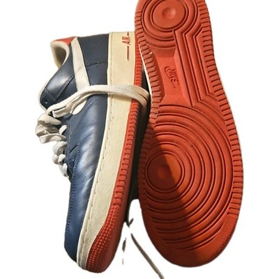 Nike Air Force One 82 USA Color-Way Blue w Red Bottom Men's Size13 Shoes Sports 