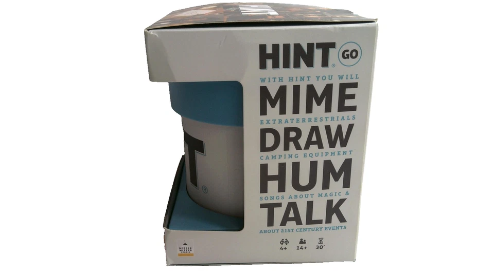 Hint Go Party Game Mime Draw Hum Talk 150 Cards Whiteboard Sand Timer New - Image 2 of 4
