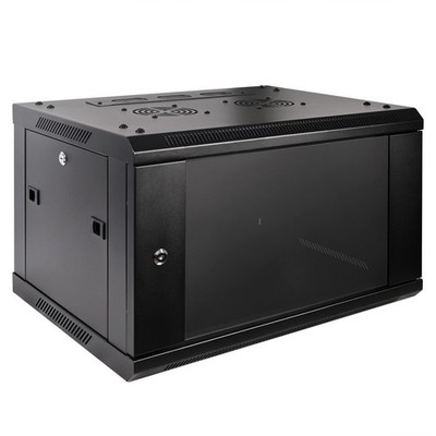 6U Professional Wall Mount Server Cabinet Network Rack Enclosure with 2X Quie...