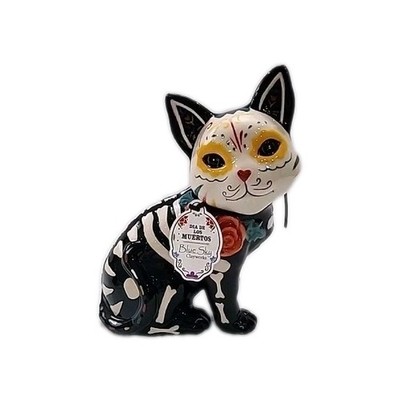 Blue Sky Clayworks Roxy Cat Figurine Dia De Los Muertos Fall Halloween 8IN NEW!
