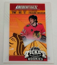 2024-25 FRANK NAZAR Acetate Retro Ticket Access Rookies Blackhawks Credentials