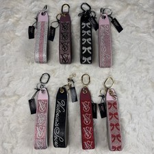 Victoria’s Secret Wristlet Keychain Glitter Logo Strap Charm Choose Style/Color