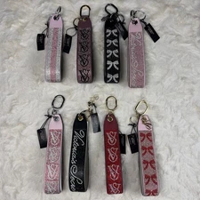 Victoria’s Secret Wristlet Keychain Glitter Logo Strap Charm Choose Style/Color