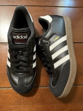 Adidas Samba Kids Size 4.5 Classic Core Black White Sneakers Shoes