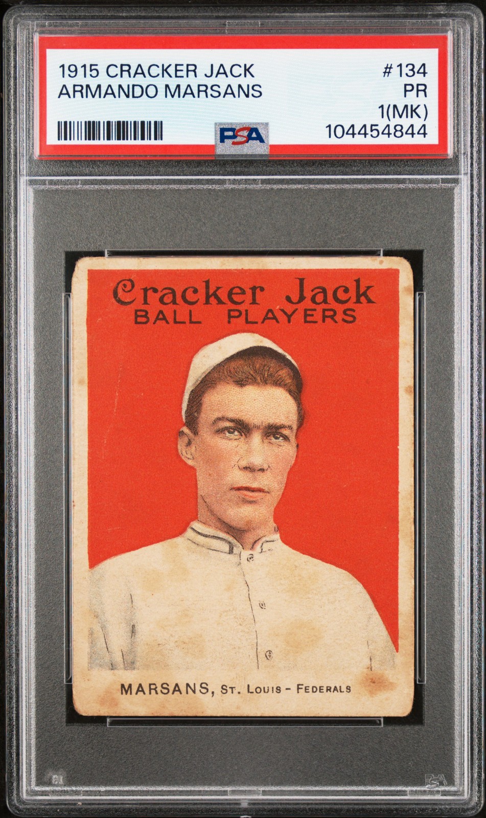 1915 Cracker Jack #134 Armando Marsans PSA 1