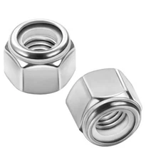 M3-0.5 / 3mm Nylon Insert Hex Lock Nut DIN 985 - A2 Stainless Steel Lot Of 300