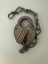 ADAMS EXPRESS CO. AD EX CO EASTERN DIVISION CAST RAILROAD LOCK CLEVIS & CHAIN