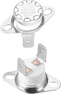 KSD301 Thermostat Normally Closed N.C 250°C 482°F 10A Adjustable Snap Disc