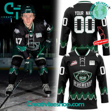 CUSTOM Everett Silvertip Nightmare New 2025 Hockey Jersey S-5XL