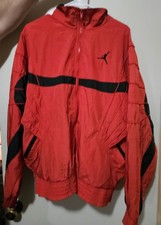 Vintage 90s 80s Nike Air Jordan Flight Warm Up Track Suit Men XL Red Black