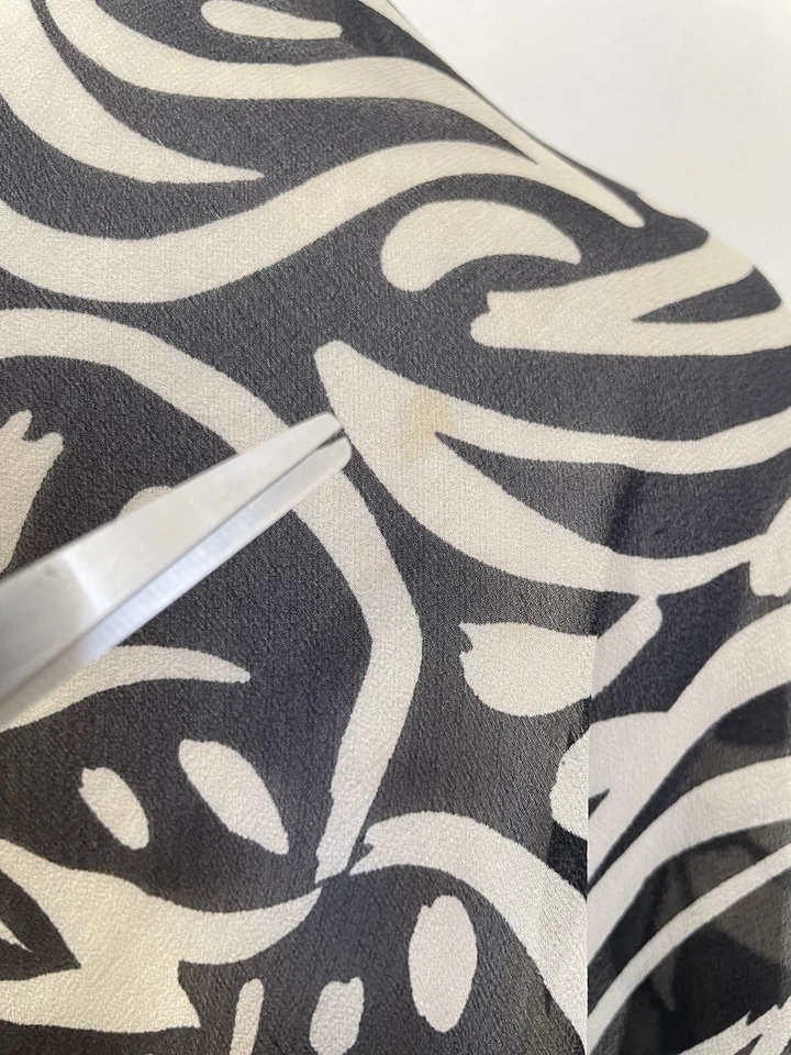 Bufanda de gasa de seda con estampado abstracto Missoni negra beige multicolor hecha en Italia Y8# Foto 4 de 4