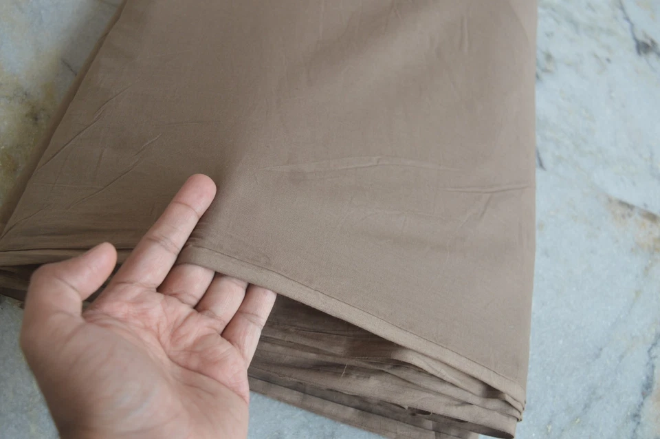 Beige Plain Fabric 100% Cotton 1 Yard Fabric NO TARRIF CHARGES 100%✅ ZK_65 - Image 4 of 4