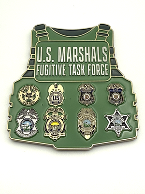 #ad G5 US MARSHAL Kansas FUGITIVE TASK FORCE Federal Police CHALLENGE COIN $26.99