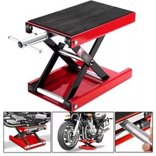 Motorcycle Scissor Jack Lift 1100 lbs Wide Deck Hoist Stand for ATV Bike Lifting