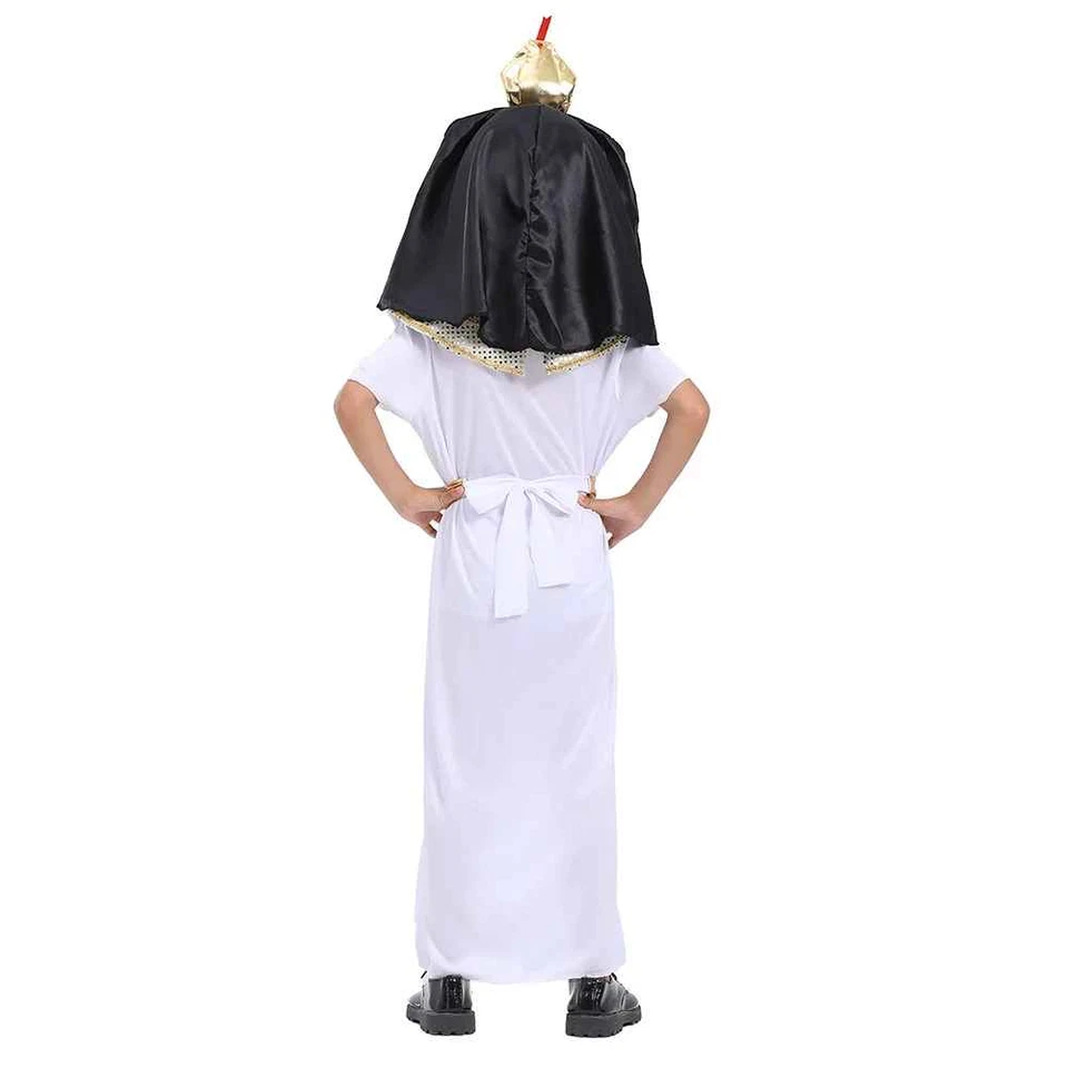 Egyptian King Pharaoh Cosplay Kids Fancy Dress Halloween Ball Foto 3 de 4