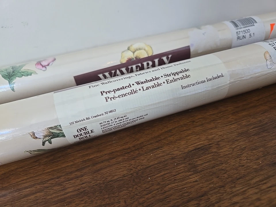 Waverly обои цветочный cottagecore 2 двойной рулонов винтажный новый предварительно наклеенный 571500 - Изображение 3 из 4