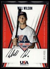 2019 Panini Stars & Stripes USA #CNT WW Will Wilson Sign Black Ink #/499