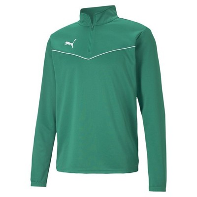 Puma teamRISE 1/4 Zip Top Fußballjacke Kinder grün weiß